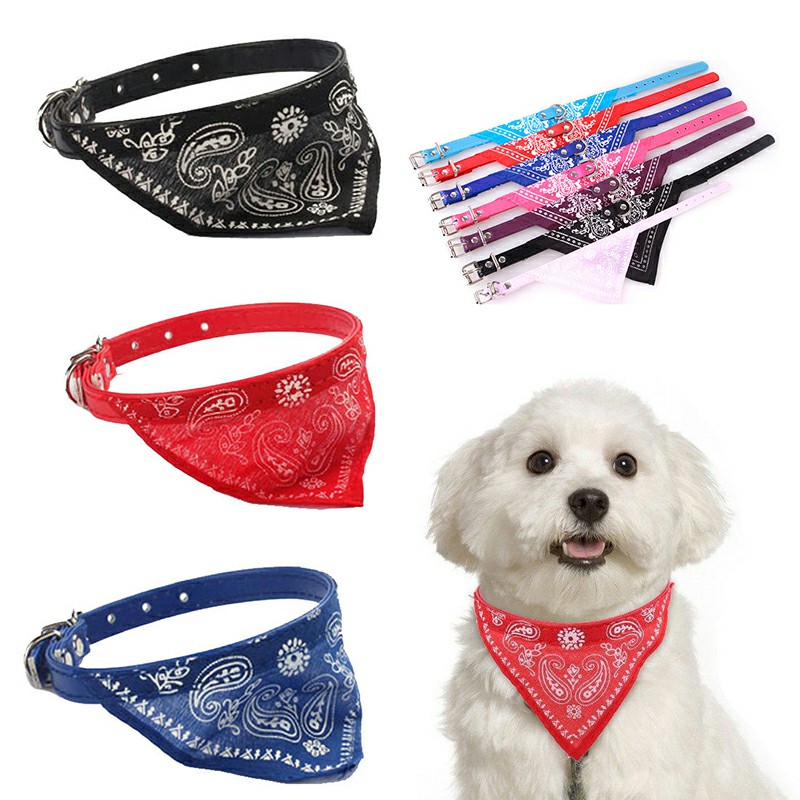 Adjustable Pet Neck Scarf Bandana With Collar Neckerchief - Size S