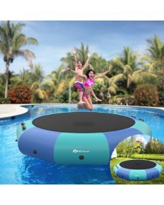 10FT Inflatable Outdoor Trampoline with 500W Electric Inflator