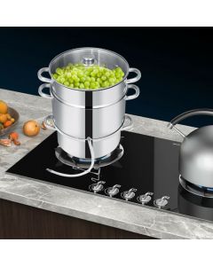 10L Stainless Steel Juice Steamer with Loop Handles