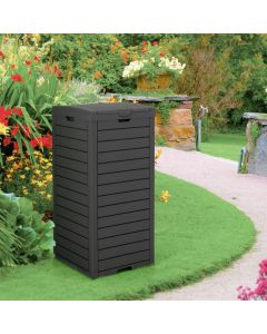 117.5 L Gallon Large Trash Bin with Lid and Pull-out Liquid Tray for Backyard