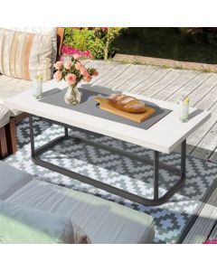 16 KW Propane Fire Pit Table with Waterproof PVC Cover and Lid