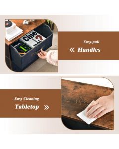 2-Drawer Industrial Nightstand with Anti-Toppling Device