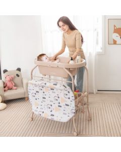 2-in-1 Baby Change Table with Bathtub and Folding Changing Station