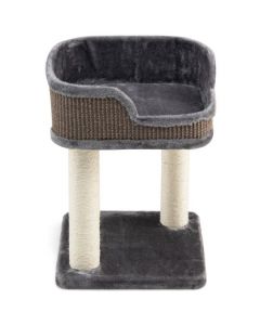 2 Levels Cat Tree with Soft Plush Perch and Scratching Posts