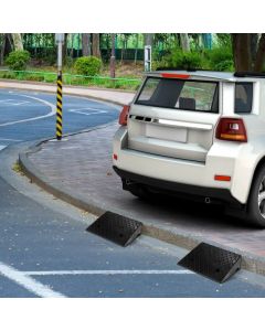 Costway 2Pcs Rubber Kerb Ramps with 4 Expansion Bolts