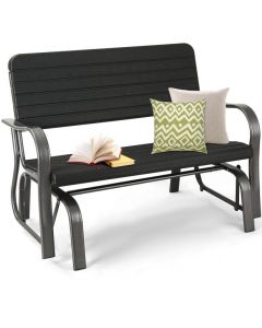 2 Seater Garden Bench with Ergonomic Backrest and Armrests
