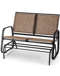 2 Seater Outdoor Glider Bench for Porch Backyard and Poolside