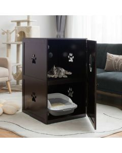 2-Tier Kitty Hidden Washroom Toilet with Entrance Hole and Door
