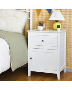 2-Tier Modern Badroom Nightstand with Drawer