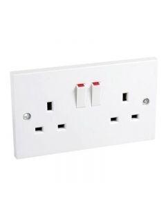 Home Electrical 2 Gang Electrical Light Switches 2 Way Wall Switch and Socket