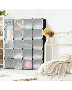 Costway 20/30 Cube Plastic Closet with Cloth Hanging Rail