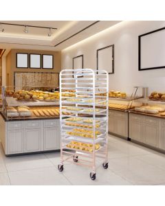 Costway 20 Tier Sheet Pan Rack with Lockable Wheels for Home & Commercial Use