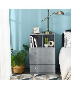 3-Drawer Dresser with 2 Open Compartments for Living Room Bedroom