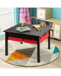 3-in-1 Kids Multi Activity Table with Storage Drawers Play