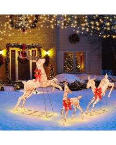 3 PCS Lighted Reindeer for Christmas Decoration