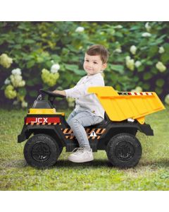 3 Speeds Electric Ride On Dump Truck with Remote Control and Music for Kids