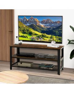 3-Tier TV Stand for TVs up to 50 Inches with Open Storage Shelves