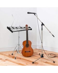 30 Notes Glockenspiel Bell Kit with 8" Practice Pad and Adjustable Height Stand