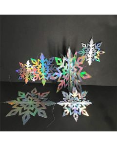Snowflakes Ornaments Xmas Pendant Home Decor Hanging Decorations for Wedding Party - Laser