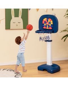 4-In-1 Basketball Hoop Stand with Golf Play Set and Anti Tipping Base