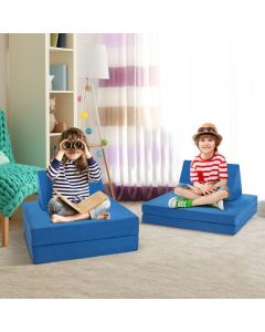 4-Piece Convertible Kids Couch with Folding Mats