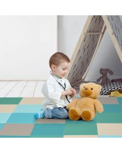 4 Pieces Folding Baby Play Mat with Waterproof Surface