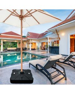 4 Wheels Parasol Base Weights with Removable Cross Base