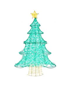 4FT Pre-lit Artificial Christmas Tree with 520 LED Lights and Top Star