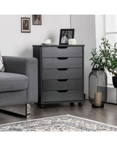 5 Drawer Chest with Wheels for Home and Office