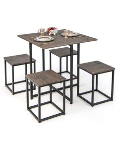 5 Piece Dining Table Set with Foot Pads