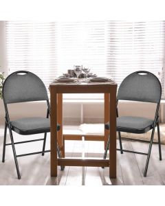 6 Pieces Folding Chairs Set with Handle Hole and Portable Backrest