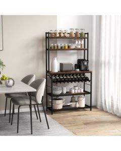 6-Tier Kitchen Baker’s Rack with Wine Storage