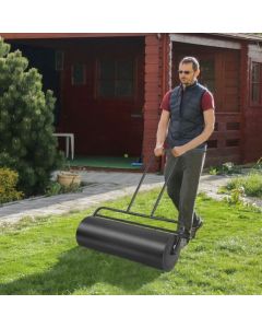 63L Heavy-Duty Garden Grass Roller with U-shaped Handle
