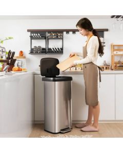 68L Step Trash Can with Soft Close Lid and Deodorizer Compartment