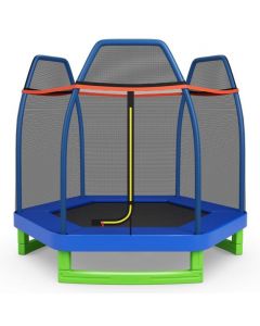 7 Feet Toddler Trampoline with Safety Enclosure Net
