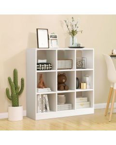 9 Cube Bookcase with Anti-toppling Device for Living Room Kids Playroom
