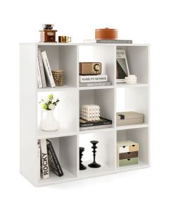 9-Cube Bookshelf with 2 Anti-Tipping Kits Playroom Living Room