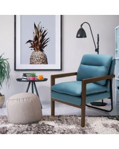 Accent Upholstered Armchair with Padded Backrest and Seat Cushion