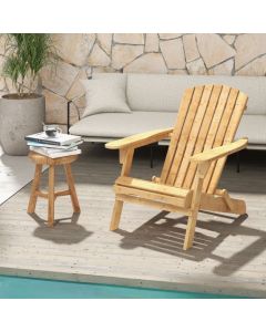 Outdoor Adirondack Chair with High Backrest