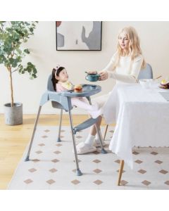 4 in 1 Adjustable Baby High Chair with Double Removable Tray