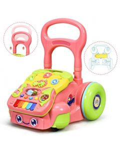 Adjustable Baby Push Along Walkers with Lights
