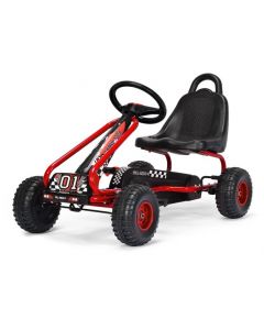 Adjustable Kids Pedal Go Cart Children Outdoor Ride On Racer with Plastic Wheels