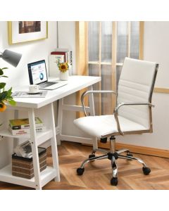 Height Adjustable Rolling High-Back Executive Chair for Home Office