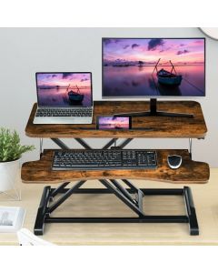 Costway Adjustable Standing Desk with Keyboard Tray