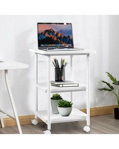 3 Tier Height Adjustable Printer Stand / Wheeled Occasional Table
