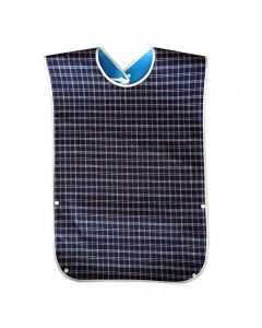 Adult Elderly Disable Mealtime Bib Clothing Protector Large Apron Waterproof - Blue