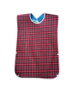 Adult Elderly Disable Mealtime Bib Clothing Protector Large Apron Waterproof - Red