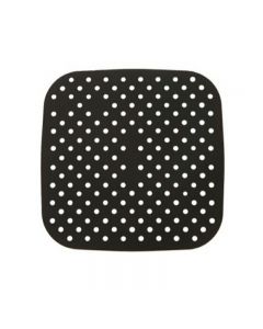 8.5 inch Reusable Air Fryer Liners Non-Stick Silicone Pad Mat Basket Square - Black