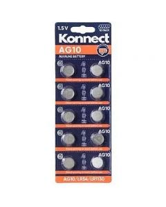 10 pcs AG10 Alkaline 1.5V LR1130 189 LR54 Coin Battery Batteries