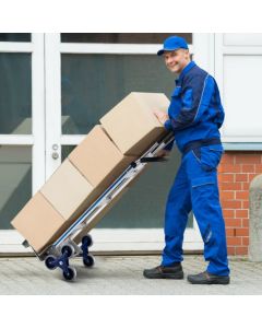 2-In-1 Aluminum Hand Truck with 6 Wheels and 2 Loop Handles